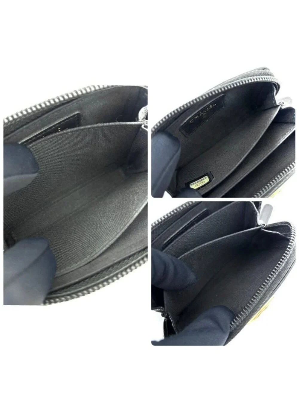 Chanel Boy She Blanc Coin Case Black Lambskin